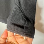 Athleta  Black Boat Neck Long Sleeve Sweatshirt Thumb Holes Stretch Top S Photo 2