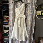 Banana Republic White One-Shoulder Dress Photo 7