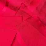 Vintage Red Satin Striped Scarf Rectangle Silky Sheer Photo 5