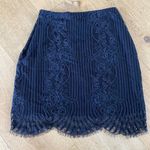 For Love & Lemons  - Lolo Lace Long Sleeve Crop Top & Mini Skirt Set in Black Photo 6