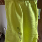 DSG Fleece Shorts Women's Plus 1X Lime Boyfriend 5" Midrise Pockets New Yellow Photo 0
