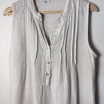 Rosemarine Dress 100% Linen Made In Italy Midi Short Sleeves S Eyelet Fl… Photo 5