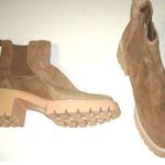 New Womens 11 Tan Leather Suede Dolce Vita Ankle Platform Boots Halina Ankl Lugg Photo 2