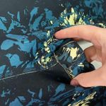 Balance Collection deep teal floral stamp high waist leggings size XL Photo 5