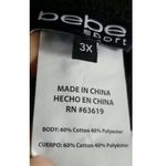 Bebe  Sport Women Black Jogger Rhinestone Y2K Glam Pants Size 3X Plus Photo 6