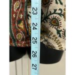 Campus Casuals Of Cali Paisley Button Up Blouse 3/4 Sleeve Size See Measurement Brown Photo 2