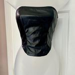 SheIn Faux Leather Tube Top Photo 0