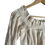 All Saints Lary White Linen Silk Shoulder Long Sleeve Slit Midi Dress Size 6 Photo 8