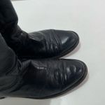 Justin  Women Black Leather Roper Boots 6.5 R L3703 Western Cowgirl Biker USA Photo 4