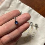 Kendra Scott Silver Necklace with Blue Stone Photo 6