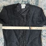 Vintage‎ Silk Beaded Jacket Womens Small Sequin Evening Formal Cocktail STENAY Black Photo 11