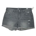 Old Navy New  Boyfriend Shorts Womens 14 Gray Mid Rise Cuff Festival Distressed Photo 2