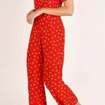 Faithfull the Brand Mallory Jumpsuit In Red Jeanne Print Size 4 Photo 2
