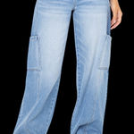 Celebrity Pink  Light Blue Wide Leg Jeans Sz XL Y2K Style Denim Photo 0