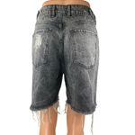 Ser.O.Ya Sammy Black Distressed Mid Rise Vintage Denim Jeans Bermuda Shorts 30 Photo 2
