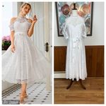 None Pretty Boutique Lace Rehearsal/Reception/Wedding Dress! Photo 1