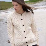 Aran Crafts MERINO WOOL TRADITIONAL LUMBER CARDIGAN: XP311 size Large Photo 0