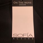 Sofia Vergara  Womens Cropped Joggers Size XL Black Nylon Spandex Pockets New Photo 5