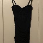 VELORELLA Luriana Mesh Bustier Dress | Size: Medium Black Photo 2