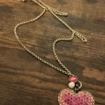 Betsey Johnson Vintage Rare Pink Vintage  Heart Shaped Statement Necklace Photo 0