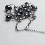 Source Unknown Vintage Triple Layer Floating Shades Of Gray Beaded Classic Like New Necklace Photo 1