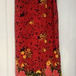 Notations Red Yellow Floral Maxi Skirt 34” Long / 27.5” Waist Stretched Photo 0