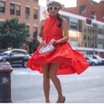 Elliatt  Sonnet Mod Mock Ness Dress Swing Poppy Red Anthropologie Photo 5