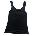 A New Day  Black Solid Cotton Modal Blend Soft Everyday Tank Top Knit SZ M #1746 Photo 4