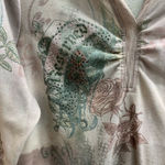 One World B03-Women's  Blouse 1X White and Pink Photo 2