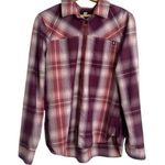 Alaskan Hardgear Duluth Shirt Womens Medium Plaid Long Sleeve Button Wool Blend Purple Photo 0