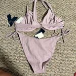 Abercrombie & Fitch NWT  Purple Shimmer Asymmetrical String Bikini- Size Medium Photo 8
