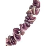 Vintage Chipped Shell Necklace Dyed Purple Surfer Vacation Screw Barrel Estate Photo 1