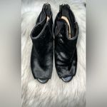 Ann Taylor Calf Fur & Embossed Leather Ankle Peep Tow Heel Bootie Photo 4