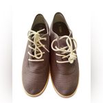Toms  grey Carmel canvas lace up sneaker size 8.5 NWOT Photo 1