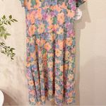 Lost + Wander  Florescence Midi Dress in Yellow Purple Floral One Size NWT Photo 3
