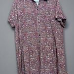 Natural Life Boho Dress Size S/M Button Down Short Floral Rust red Color Photo 0