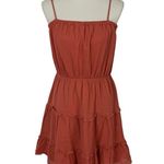 EXPRESS  Dress Medium Pink Flare‎ Ruffle Tiered Boho Party Cocktail Feminine Photo 0