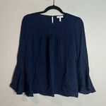 Joie  Awilda B Babydoll Blouse in Navy Blue Photo 1