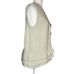 Pure Handknit Chunky Knit Big Button Cardigan Sweater Vest L/XL Anthropologie Tan Size L Photo 4