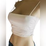 ZARA  Satin  Effect cropped Top with Tie shoulders Photo 7