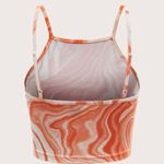 SheIn Womens NWT Orange Marble Print Cami - S Photo 1