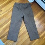 Vintage 90s L.L. Bean Womens 16 Houndstooth Plaid Dress Pants Brown Photo 5