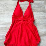 J.Crew red V-neck halter swim dress #AV126 Photo 1