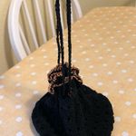 Black round boho crochet purse Photo 5