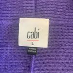 CAbi Sunday Violet Purple Cropped Ribbed Knit Button Cardigan Style 5834 Size L Photo 1
