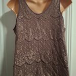 Maurice's NWOT Sz 1 Elegant Lace Sleeveless Top - Brown Photo 7