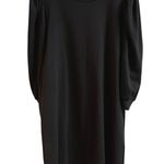 Splendid Black Puff Sleeve Crewneck Sweatshirt Dress XL Cotton Blend Casual Photo 0