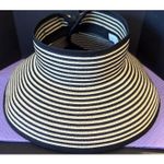 Kooriginal Wide Brim Sun Hat Black Beige Adjustable Bow Travel Beach Cruise Photo 1