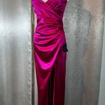 Lulus  Magic Memories Magenta Satin Sleeveless Maxi Dress Photo 6