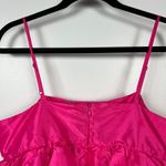 A New Day Women's Shiny Pink Tiered Taffeta Tank Top - Size Medium - NWT Photo 3